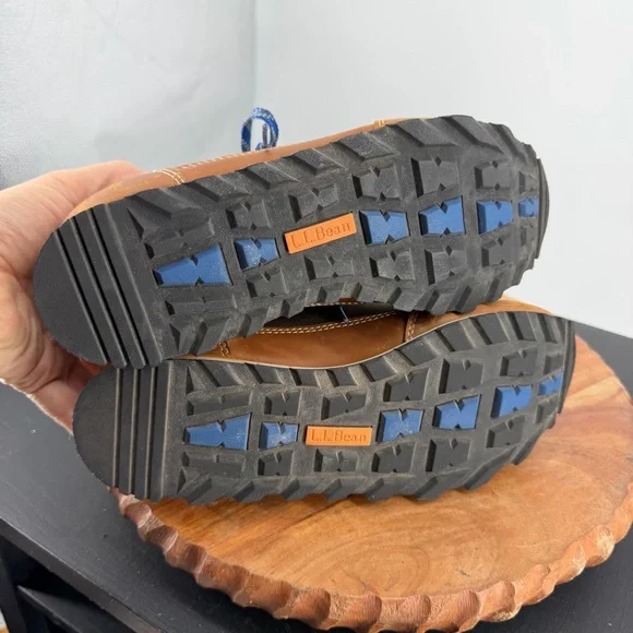 L.L. Bean Katahdin waterproof- Brown Blue laces Hiking Boots Rugged tek 2.5 sz 7 - Picture 11 of 11